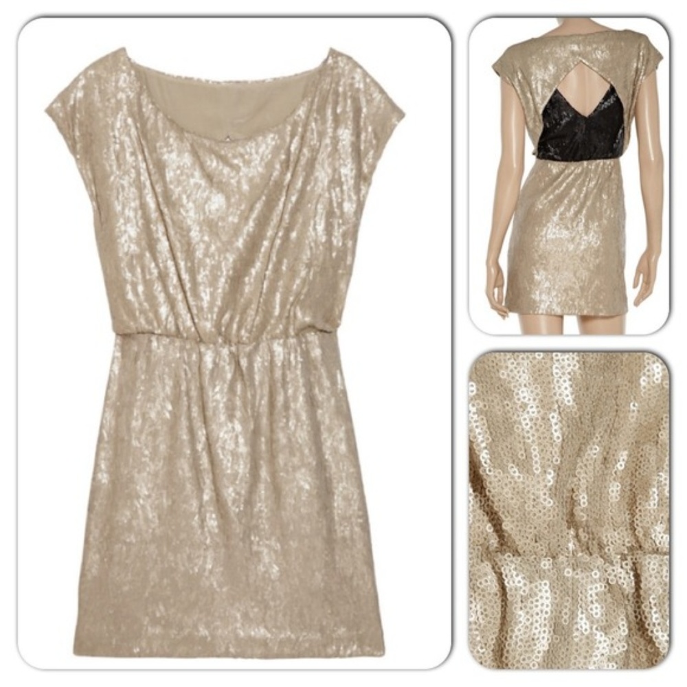 REBECCA MINKOFF • Gold & Black Sequin Dress - Picture 8 of 8